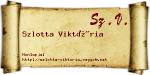 Szlotta Viktória névjegykártya